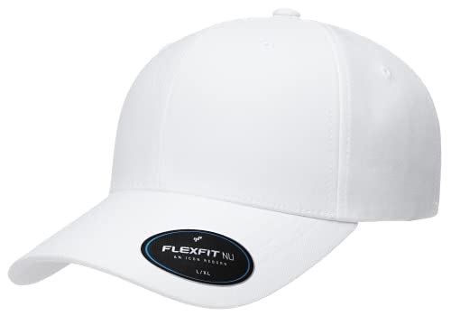 Flexfit Unisex-Erwachsene Nu Cap Hut, Weiß, X-Large von Flexfit