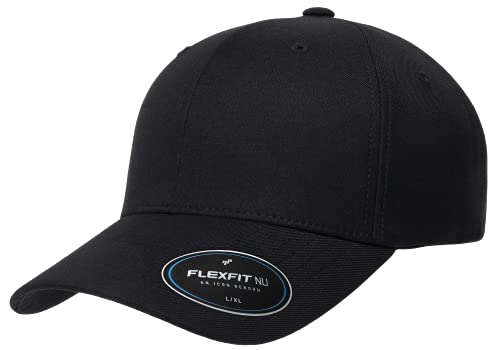 Flexfit Unisex-Erwachsene Nu Cap Hut, schwarz, Small-Medium von Flexfit