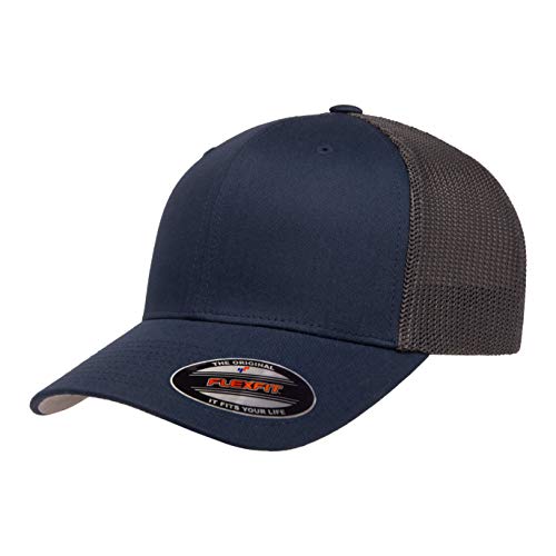 Flexfit Herren Taillierte Zweifarbige mütze Trucker Hat, Marineblau/Graphit, Einheitsgröße von Flexfit