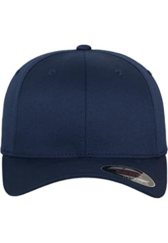 Flexfit Unisex Wooly Combed Baseballkappe, navy, S/M von Flexfit