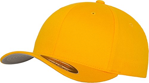 Flexfit Unisex Wooly Combed Baseballkappe, gold, XXL von Flexfit