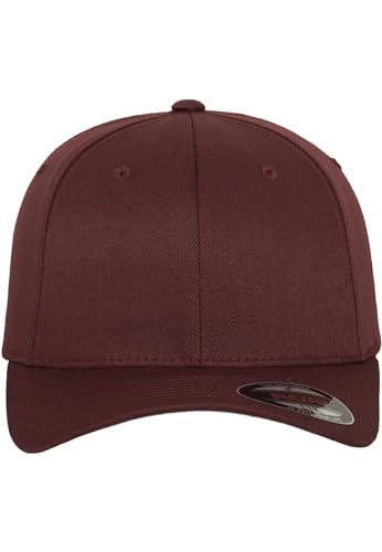 Flexfit Unisex Cap Flexfit Wooly Combed, Unisex Baseballkappe, XS/S, maroon von Flexfit