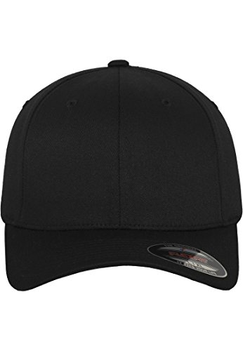 Flexfit Unisex Flexfit Wooly Combed Baseballkappe, blk/blk, L-XL EU von Flexfit