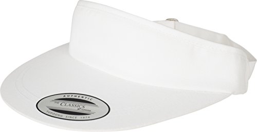 Flexfit Unisex 8051-Flat Round Visor Cap Kape, White, one Size von Flexfit