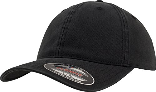 Flexfit Unisex 6997-Flexfit Garment Washed Cotton Dad Hat Kappen, Black, S/M von Flexfit