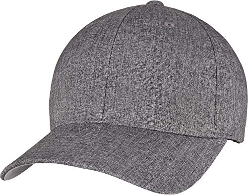 Flexfit Unisex 6350-FLEXFIT HEATHERLIGHT Cap Baseballkappe, Melange Dark Grey, L/XL von Flexfit