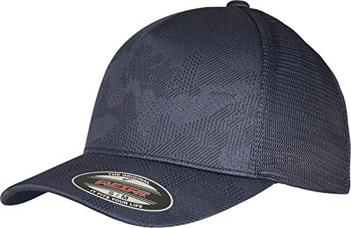 Flexfit Unisex Jaquard Camo Baseball Cap, Navy, S/M von Flexfit