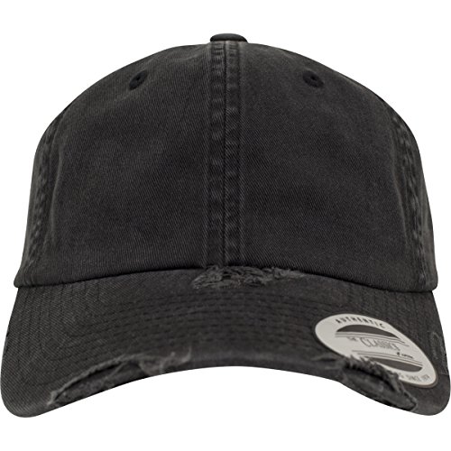 Flexfit Unisex 6245DC-Low Profile Destroyed Cap Caps, Black, one Size von Flexfit