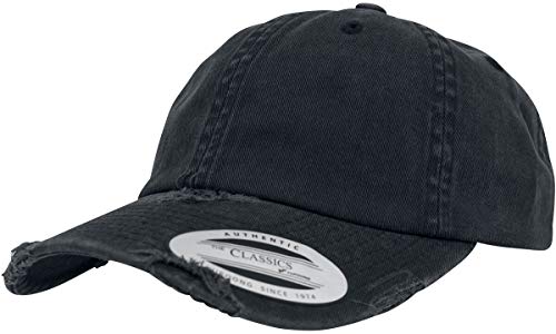 Flexfit Unisex 6245DC-Low Profile Destroyed Cap Caps, Black, one Size von Flexfit