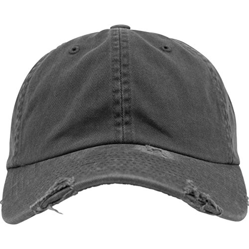 Flexfit Unisex 6245DC-Low Profile Destroyed Cap Caps, Darkgrey, one Size von Flexfit