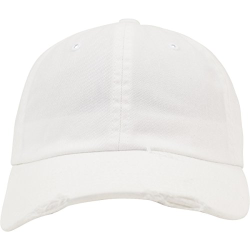 Flexfit Unisex 6245DC-Low Profile Destroyed Cap Caps, White, one Size von Flexfit