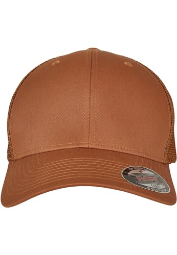 Flexfit Unisex Mesh Trucker Baseballkappe, Caramel, one Size von Flexfit
