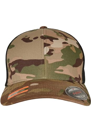 Flexfit Unisex Multicam Trucker Mesh Cap Baseballkappe, multicam, L-XL EU von Flexfit