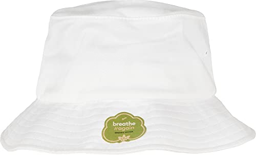 Flexfit Unisex Organic Cotton Bucket Hat Hut, White, one Size von Flexfit