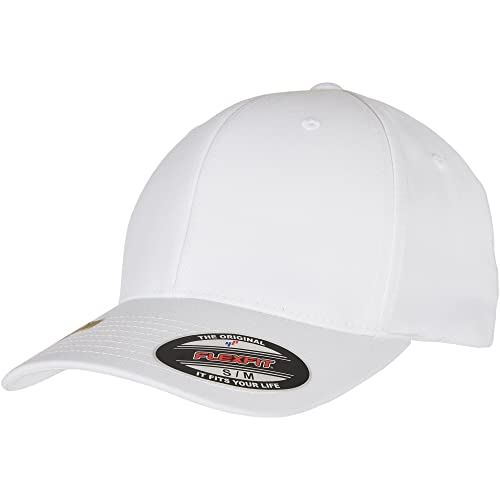 Flexfit Unisex Recycled Polyester Cap Baseballkappe, White, L/XL von Flexfit