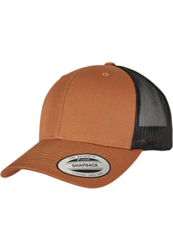 Flexfit Unisex Retro Trucker 2-Tone Baseballkappe, Caramel/Black, one Size von Flexfit