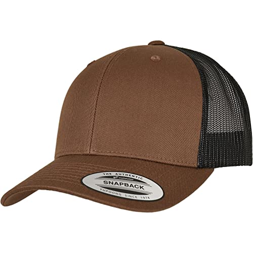 Flexfit Unisex Retro Trucker 2-Tone Baseballkappe, Coyote Brown/Black, one Size von Flexfit