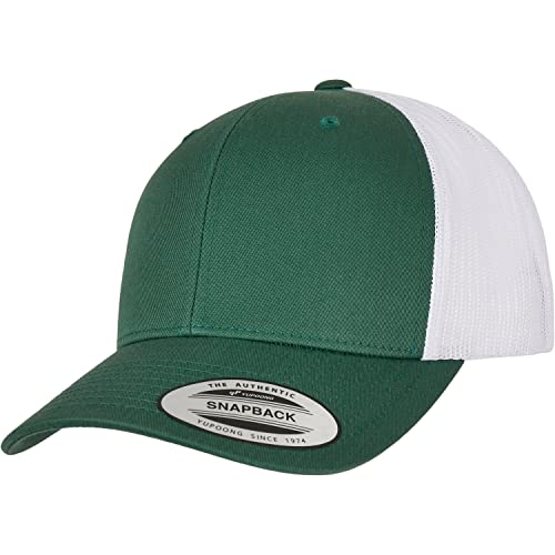 Flexfit Unisex Retro Trucker 2-Tone Baseballkappe, Evergreen/White, one Size von Flexfit