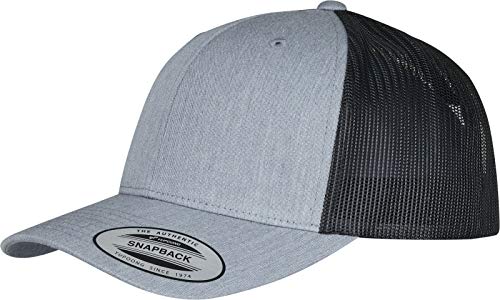 Flexfit Unisex Retro Trucker 2-Tone Baseballkappe, Heather/Black, one Size von Flexfit