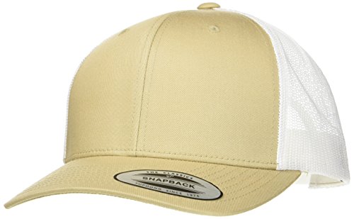 Flexfit Unisex Retro Trucker 2-Tone Baseballkappe, Khaki/White, one Size von Flexfit