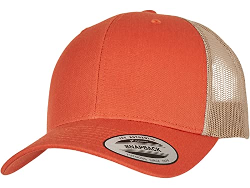 Flexfit Unisex Retro Trucker 2-Tone Baseballkappe, Farbe Rustic orange/Khaki, one Size von Flexfit
