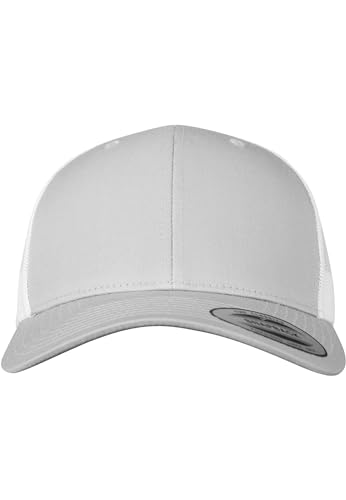 Flexfit Unisex Retro Trucker 2-Tone Baseballkappe, Silver/wht, one Size von Flexfit