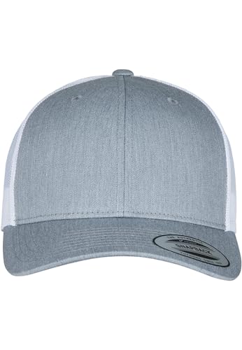 Flexfit Unisex Retro Trucker 2-Tone Baseballkappe, Heather/White, one Size von Flexfit