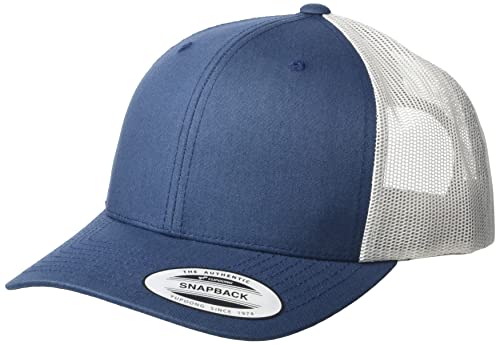 Flexfit Unisex Retro Trucker 2-tone Baseballkappe, navy/silver, Einheitsgröße EU von Flexfit