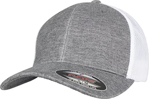 Flexfit Unisex 6511M-Retro Trucker Melange Cap, Grey/White Mesh, S/M von Flexfit