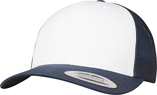 Flexfit Unisex Retro Trucker Colored Front Kappe, Navy/White/Navy, one Size von Flexfit