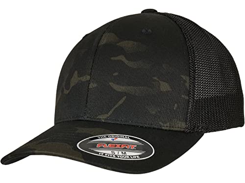 Flexfit Unisex 6511MC-Multicam Trucker Mesh Cap Baseballkappe, Multicam Black, L/XL von Flexfit