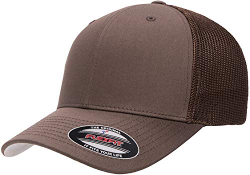 Flexfit Unisex-Erwachsene Netzgewebe Trucker-Mütze, Braun, Einheitsgröße von Flexfit