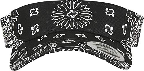 Flexfit Unisex 8888BP-Visor Bandana Print Baseballkappe, Black, one Size von Flexfit