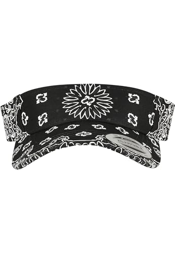 Flexfit Unisex 8888BP-Visor Bandana Print Baseballkappe, Black, one Size von Flexfit