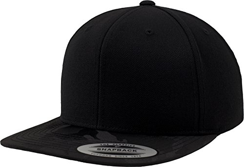 Flexfit Unisex 6089CV-Camo Visor Snapback Kappen, Black camo, one Size von Flexfit