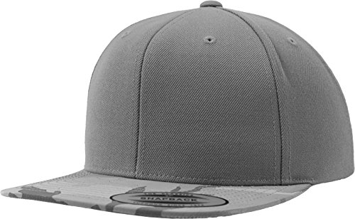 Flexfit Unisex 6089CV-Camo Visor Snapback Kappen, Silver camo, one Size von Flexfit