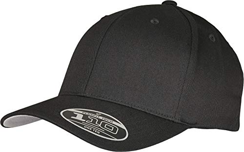 Flexfit Unisex Wooly Combed Adjustable Baseball Cap, Black, one Size von Flexfit