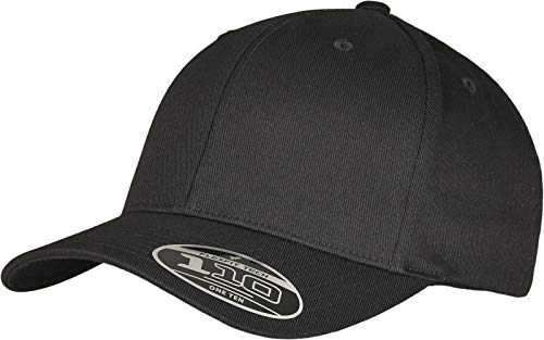 Flexfit Unisex Wooly Combed Adjustable Baseball Cap, Black/Black, one Size von Flexfit