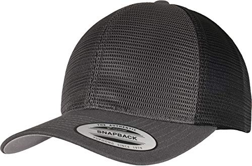 Flexfit Unisex 6360T-360° Omnimesh 2-Tone Cap Baseballkappe, Charcoal/Black, one Size von Flexfit