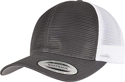 Flexfit Unisex 6360T-360° Omnimesh 2-Tone Cap Baseballkappe, Charcoal/White, one Size von Flexfit