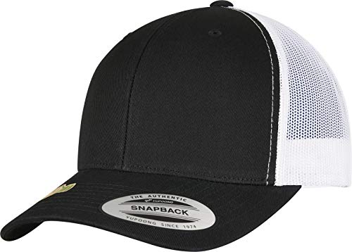 Flexfit Unisex 6606RT-YP Classics Recycled Retro Trucker Cap 2-Tone Baseballkappe, blk/wht, one Size von Flexfit