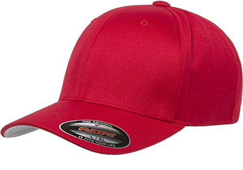 Flexfit Wooly Combed Twill Cap 6277 - Rot - S/M von Flexfit