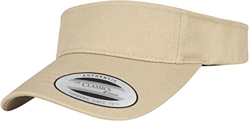 Flexfit Yupoong Damen und Herren Curved Visor Cap - Unisex Sonnenblende mit Klettverschluss - Farbe khaki one size von Flexfit