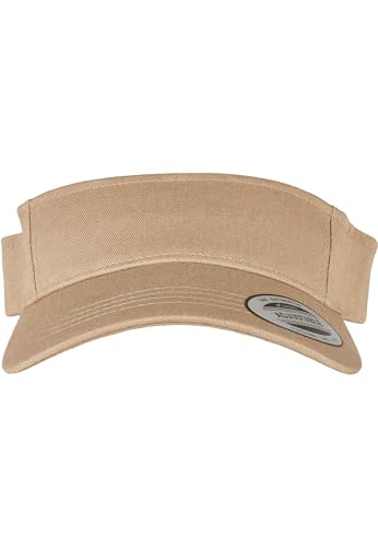 Flexfit Yupoong Damen und Herren Curved Visor Cap - Unisex Sonnenblende mit Klettverschluss - Farbe khaki one size von Flexfit