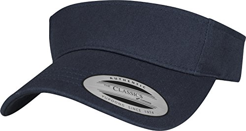 Flexfit Yupoong Damen und Herren Curved Visor Cap - Unisex Sonnenblende mit Klettverschluss - Farbe navy one size von Flexfit