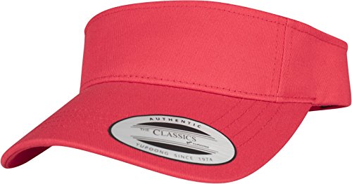 Flexfit Yupoong Damen und Herren Curved Visor Cap - Unisex Sonnenblende mit Klettverschluss - Farbe red one size von Flexfit