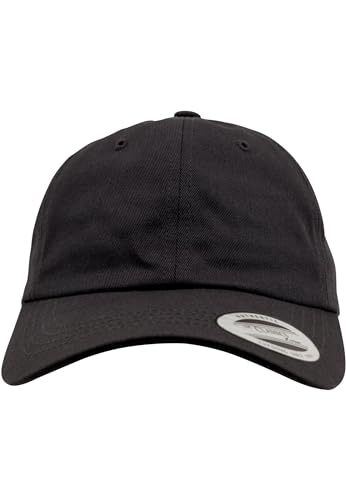 Yupoong Flexfit Low Profile Cotton Twill Unisex Dad Hat Cap für Damen und Herren, 6 Panel Baseball Cap unstructured mit Messingverschluss, black, One Size von Flexfit