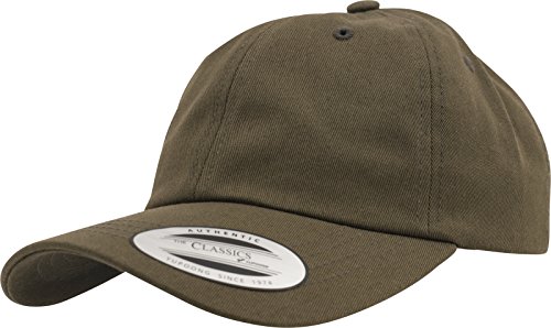 Yupoong Flexfit Low Profile Cotton Twill Unisex Dad Hat Cap für Damen und Herren, 6 Panel Baseball Cap unstructured mit Messingverschluss, buck, One Size von Flexfit