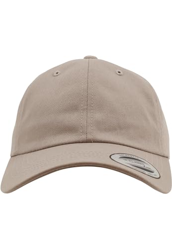 Yupoong Flexfit Low Profile Cotton Twill Unisex Dad Hat Cap für Damen und Herren, 6 Panel Baseball Cap unstructured mit Messingverschluss, khaki, One Size von Flexfit