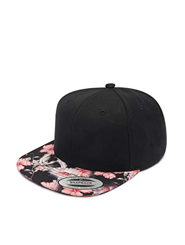 Yupoong Flexfit Unisex Kappe Floral Snapback 2-Tone Cap, blanko Cap mit geradem Schirm mit Blumen-Muster, One Size Einheitsgröße für Männer und Frauen von Flexfit